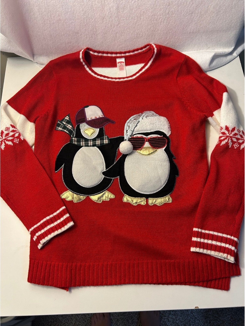 Holiday Time Christmas Penguin Sweater